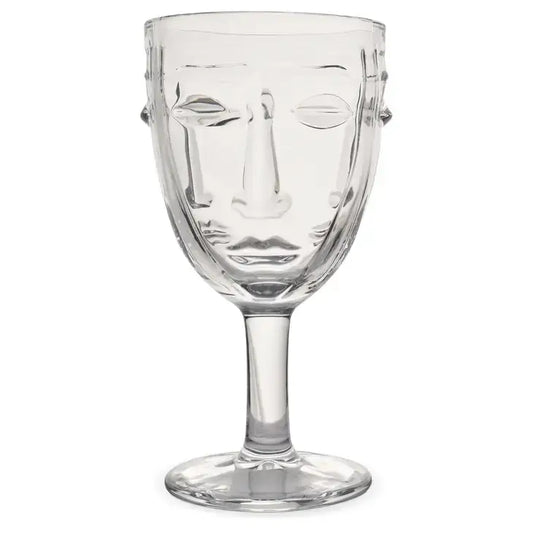 Faces Clear Glass Goblet - PABOOM