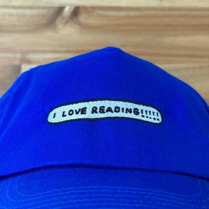 Orange Juice For Dinner - I Love Reading Cap Bright Blue