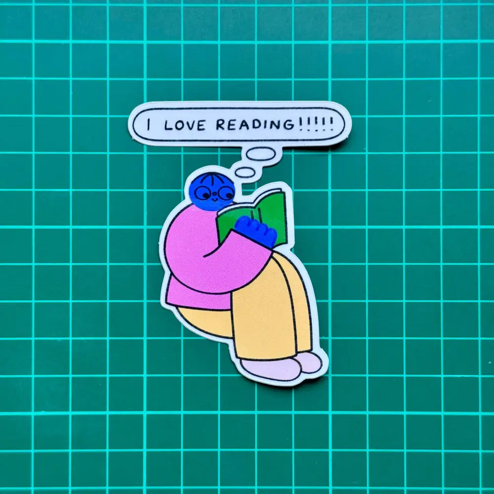 Orange Juice For Dinner - I Love Reading Sticker