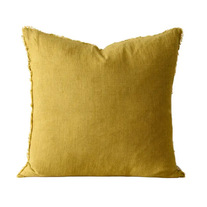 Indaba - Lina Linen Pillow Cover 24” Cumin