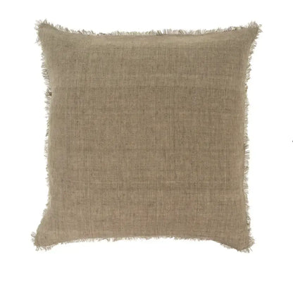 Indaba - Lina Linen Pillow Cover 24” Mink