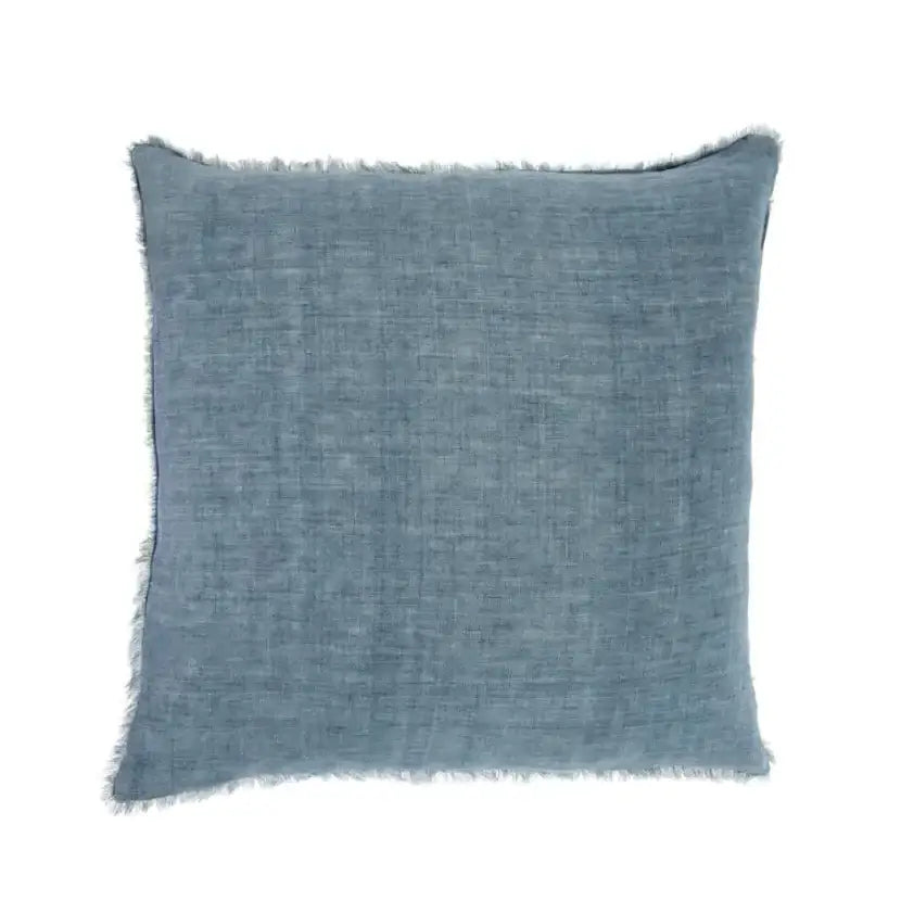 Indaba - Lina Linen Pillow Cover 24” Arctic Blue