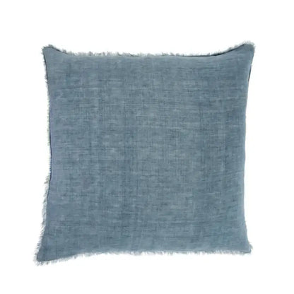 Indaba - Lina Linen Pillow Cover 24” Arctic Blue