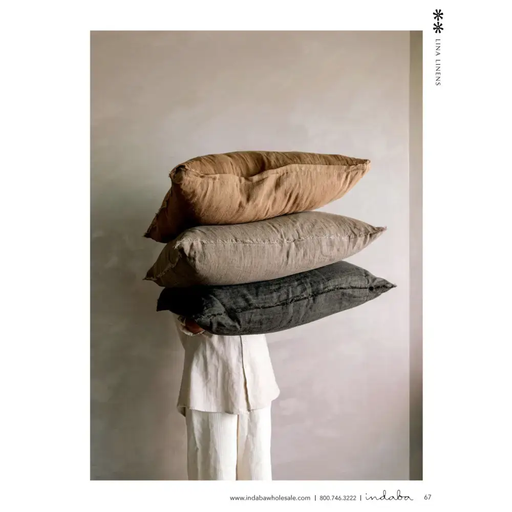 Indaba - Lina Linen Pillow Cover 24”