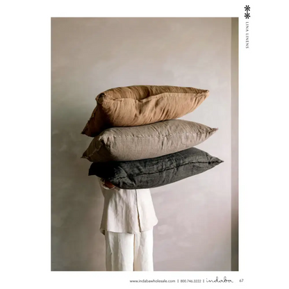 Indaba - Lina Linen Pillow Cover 24”