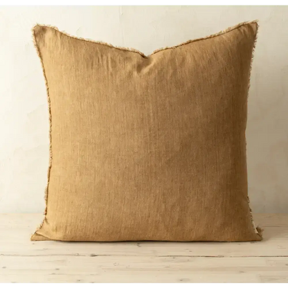 Indaba - Lina Linen Pillow 24x24” Tawny Cover Only