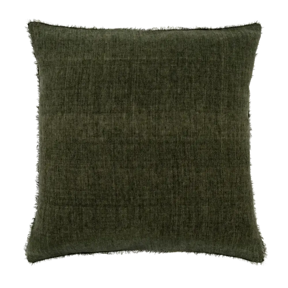Indaba - Lina Linen Pillow Cover 24” Avocado