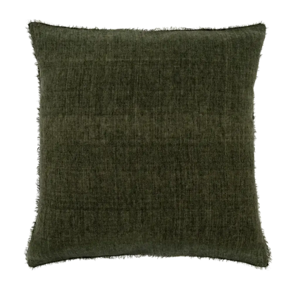 Indaba - Lina Linen Pillow Cover 24” Avocado