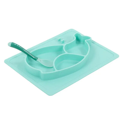 Silicone Whale Sectioned Plate - PABOOM