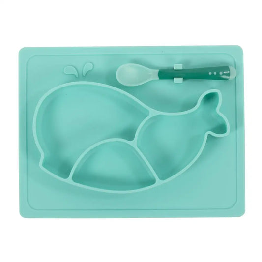 Silicone Whale Sectioned Plate - PABOOM