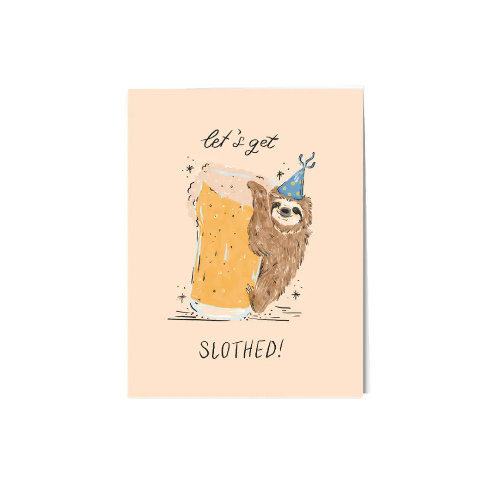 Paper Protégé - Let’s Get Slothed Birthday Card