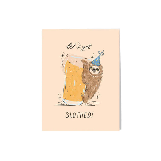 Paper Protégé - Let’s Get Slothed Birthday Card