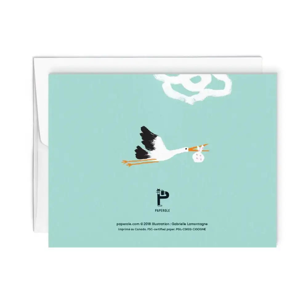 Cigogne Greeting card - PABOOM