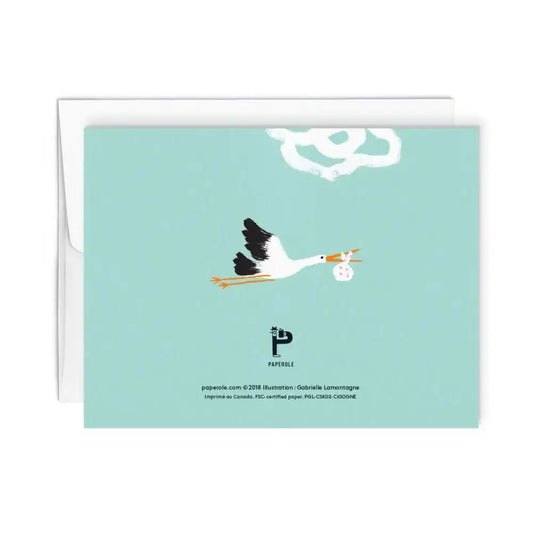 Cigogne Greeting card - PABOOM