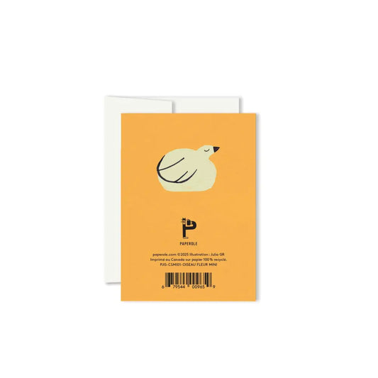 Paperole - L’OISEAU FLEUR MINI – Miniature Greeting Card