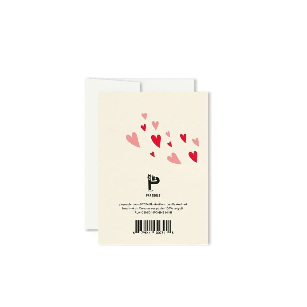 Paperole - POMME D’AMOUR — Miniature Greeting Card