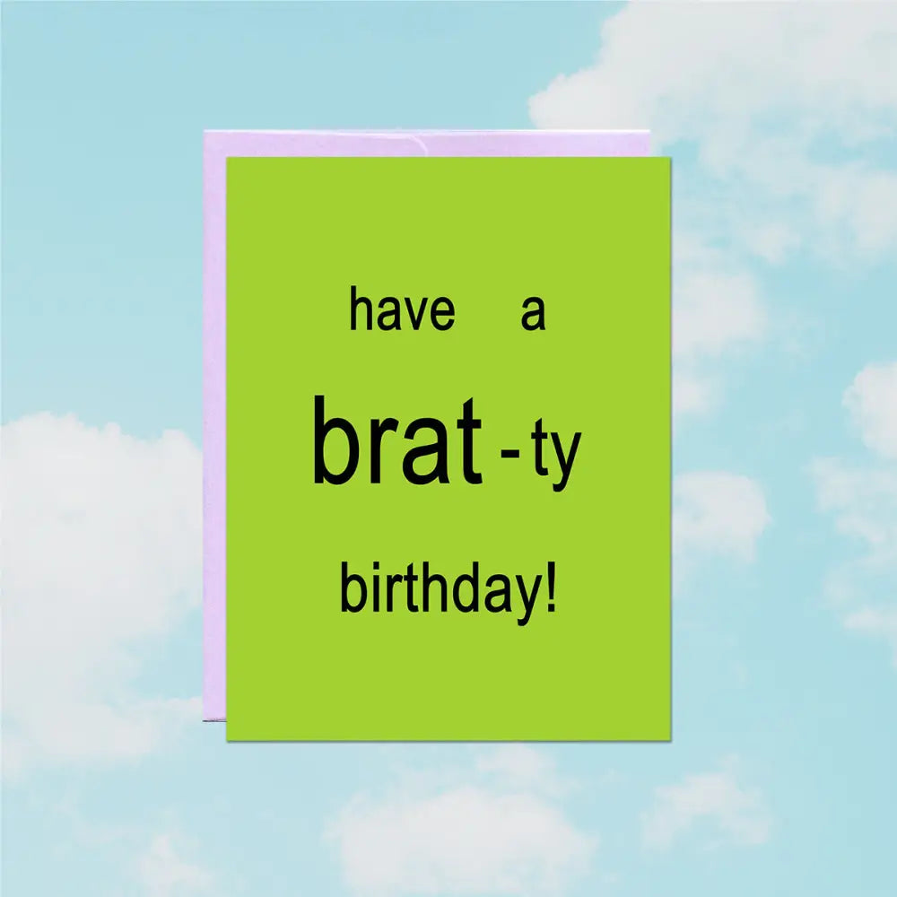 Brat-Ty Birthday Card - PABOOM