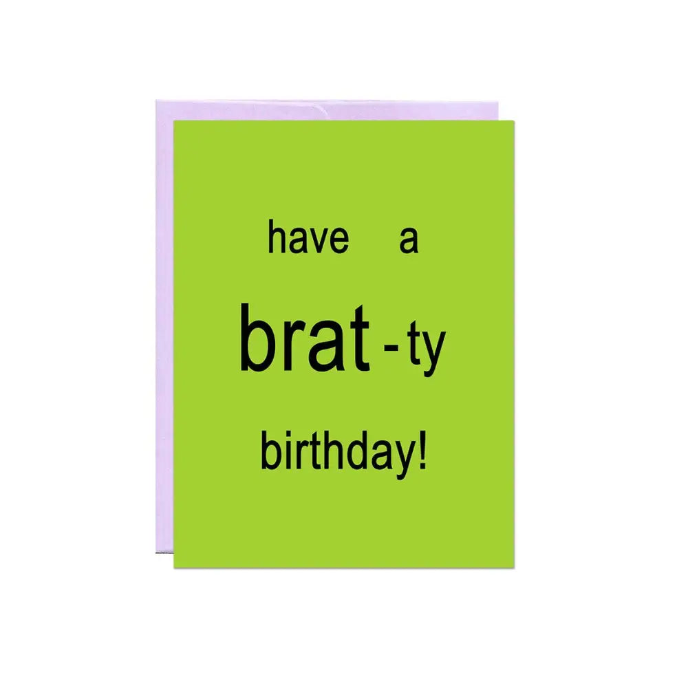 Brat-Ty Birthday Card - PABOOM