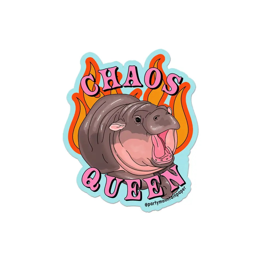 Chaos Queen Moo Deng Sticker - PABOOM
