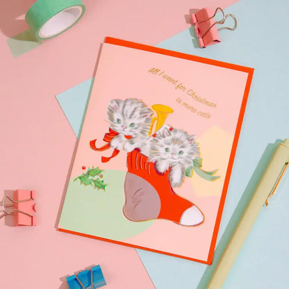 Christmas Cats Card - PABOOM