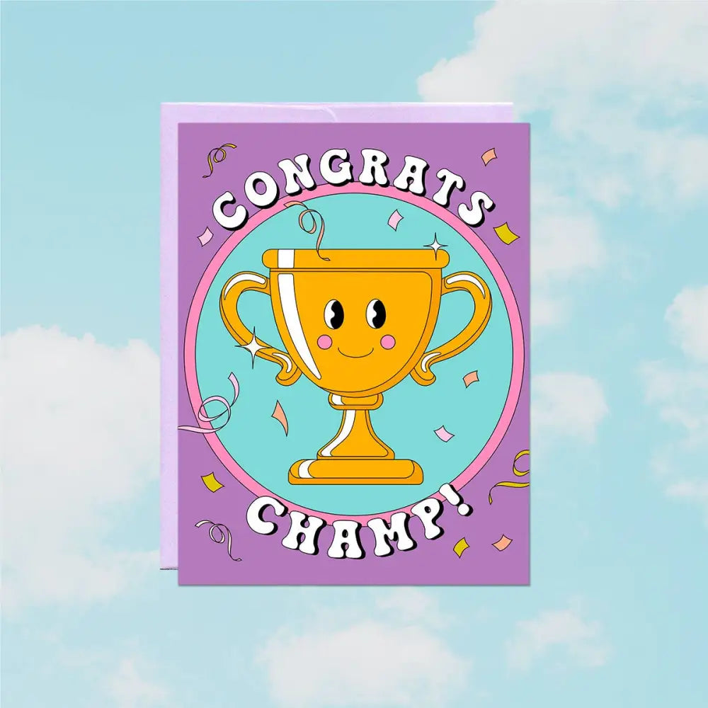 Party Mountain Paper co. - Congrats Champ! Card