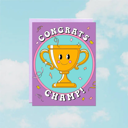 Party Mountain Paper co. - Congrats Champ! Card