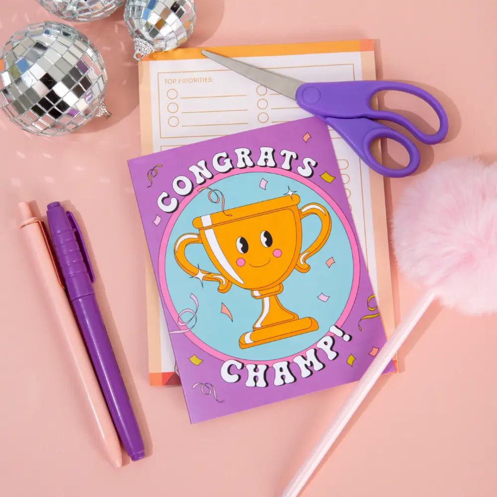 Party Mountain Paper co. - Congrats Champ! Card