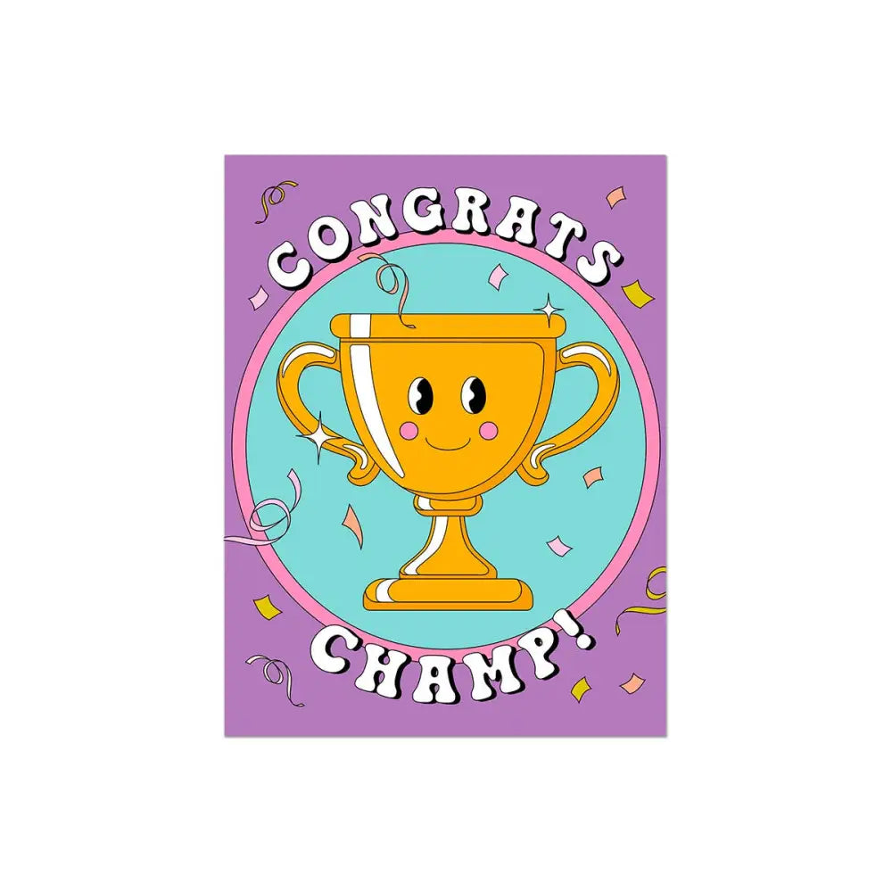 Party Mountain Paper co. - Congrats Champ! Card