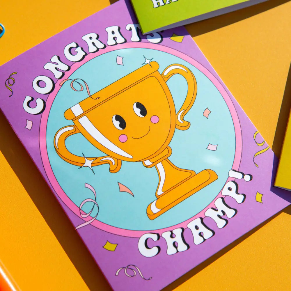 Party Mountain Paper co. - Congrats Champ! Card