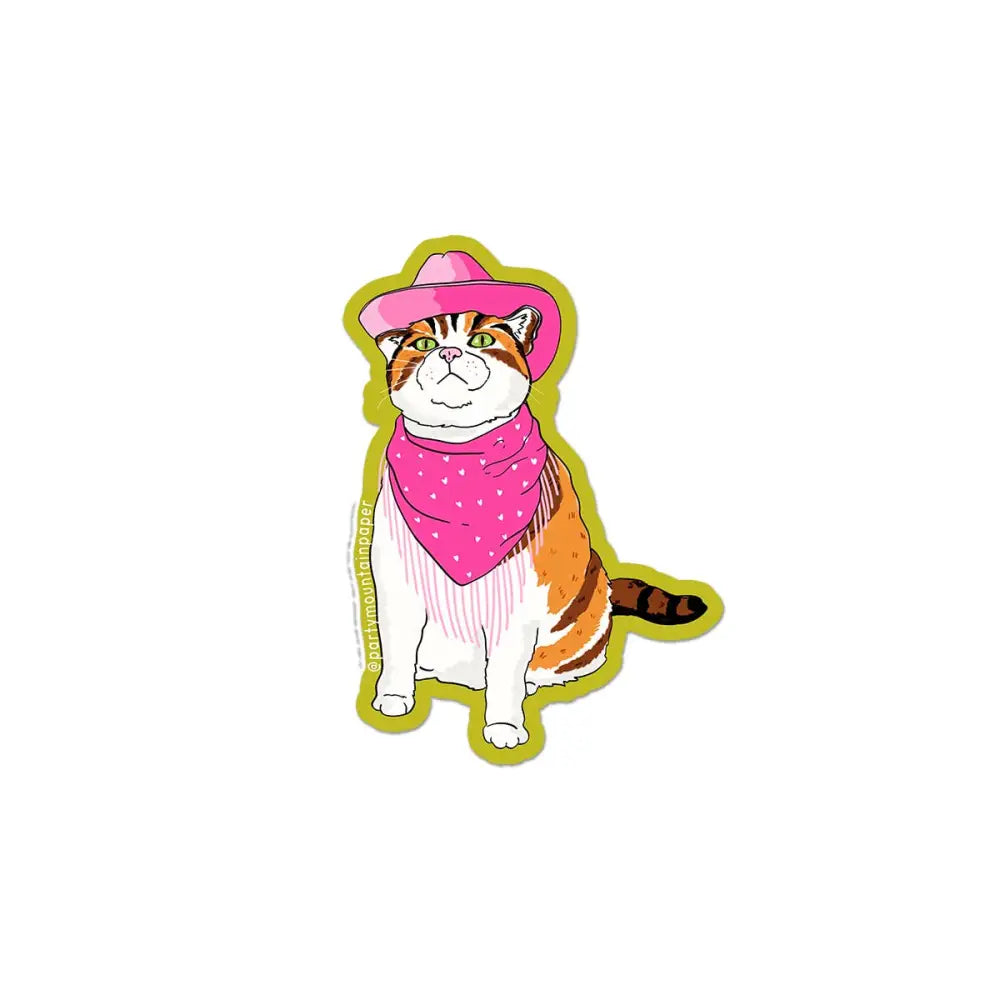 Cowboy Cat Sticker - PABOOM