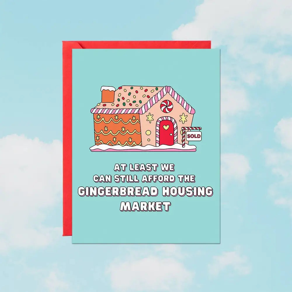 Gingerbread Housing Market Card Boxed S/6 - PABOOM