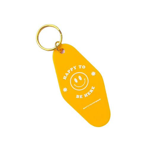 Happy To Be Here Motel Tag Keychain - PABOOM