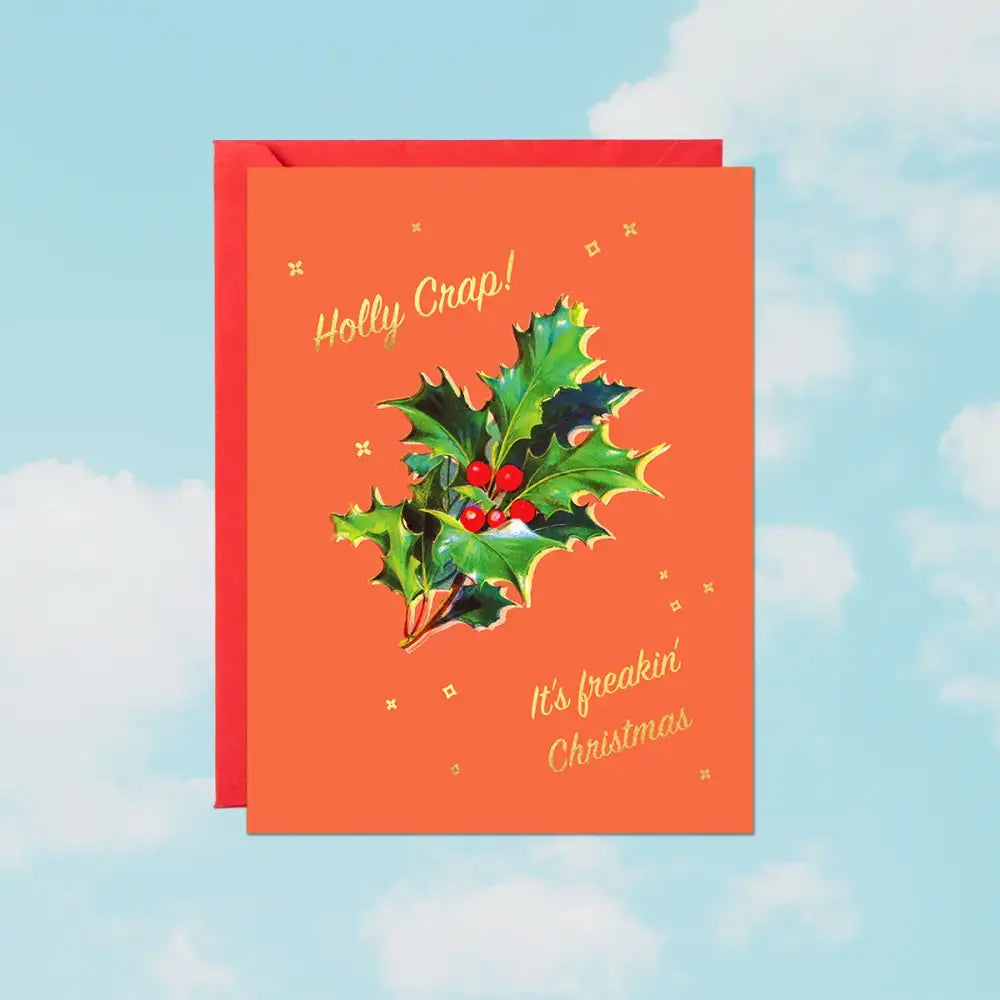 Holly Crap Christmas Card - PABOOM