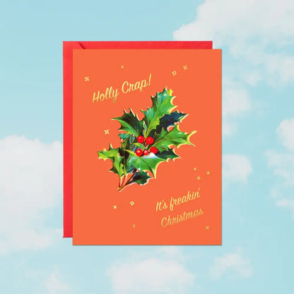 Holly Crap Christmas Card - PABOOM