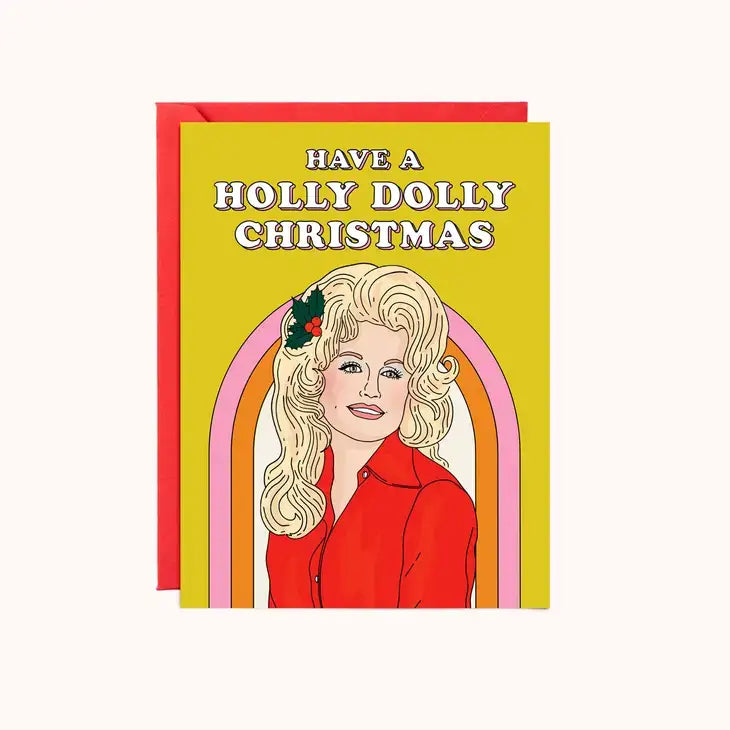 Holly Dolly Xmas Card - PABOOM
