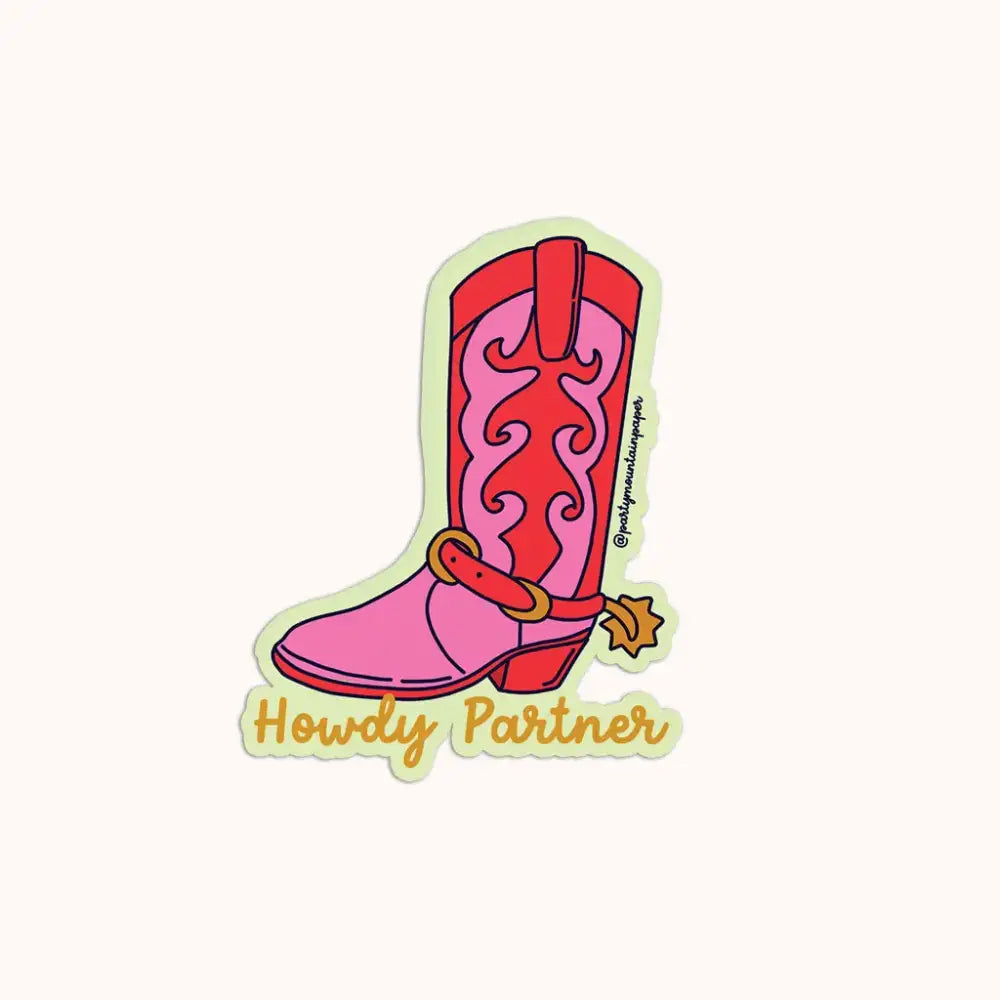 Howdy Partner Sticker - PABOOM