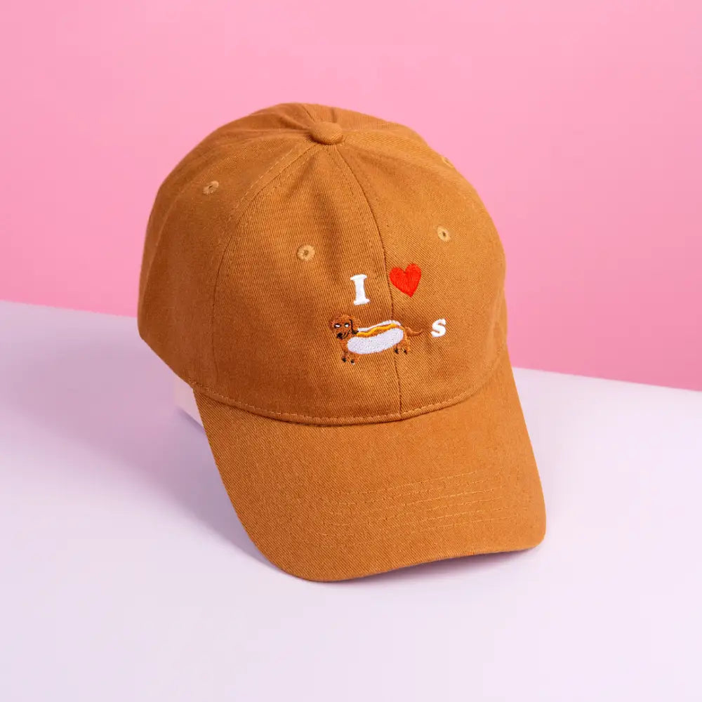 I Heart Weiner Dogs Baseball Dad Hat - PABOOM