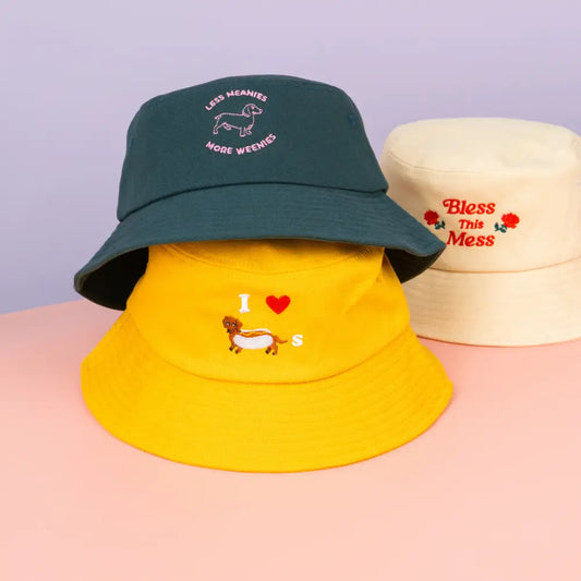 Party Mountain Paper co. - I Heart Weiner Dogs Bucket Hat