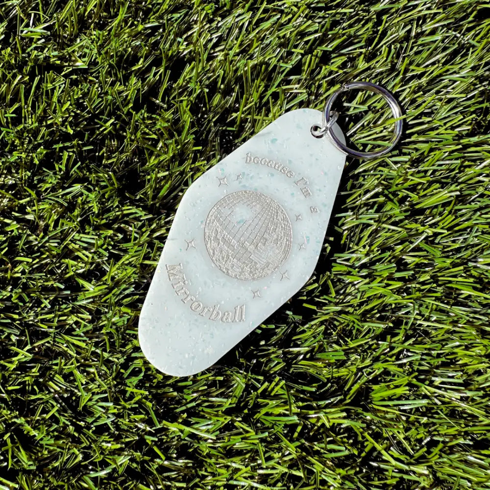 Party Mountain Paper co. - Mirrorball Motel Tag Keychain
