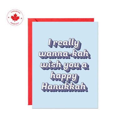 Party Mountain Paper co. - Wanna-kah Wish You a Happy Hanukkah Card
