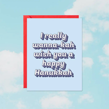 Party Mountain Paper co. - Wanna-kah Wish You a Happy Hanukkah Card