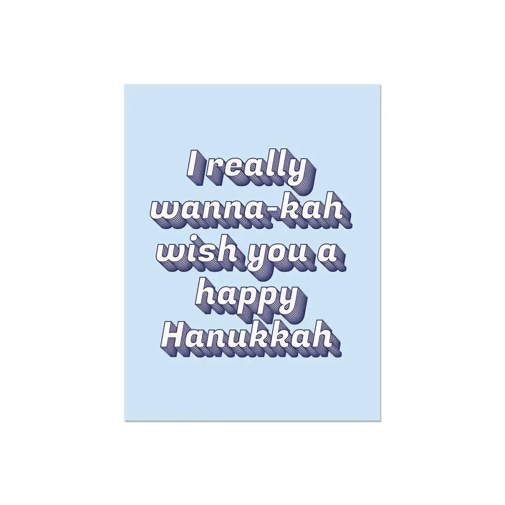 Party Mountain Paper co. - Wanna-kah Wish You a Happy Hanukkah Card