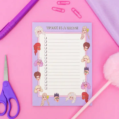 Work Is A Drag Notepad - PABOOM