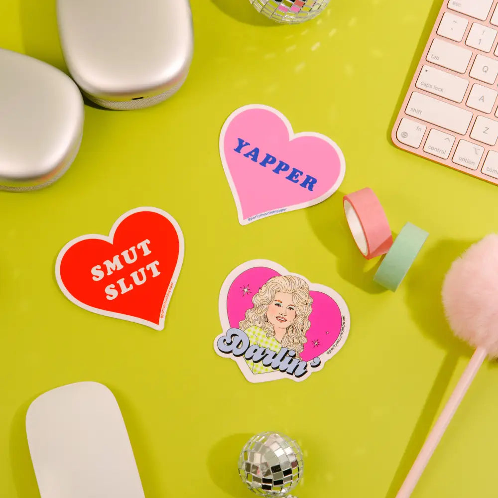 Party Mountain Paper co. - Yapper Heart Sticker