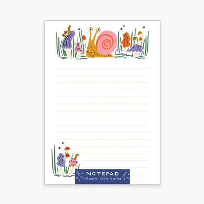 Shroomy Snail Notepad - PABOOM