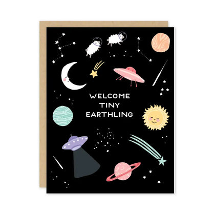 Tiny Earthling Baby Card - PABOOM