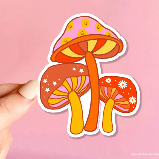 Retro Mushroom Sticker - PABOOM