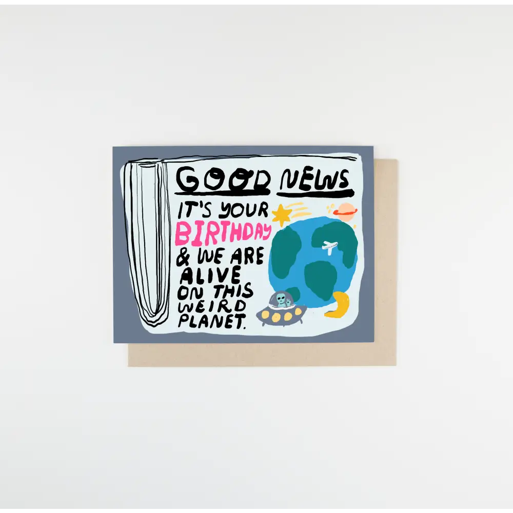 Good News Birthday Card - PABOOM