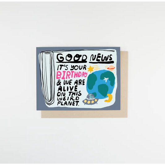 Good News Birthday Card - PABOOM