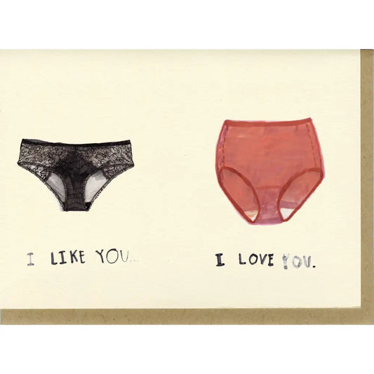 I Like You, I Love You Card - PABOOM